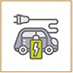 Electric vehicle charging icon