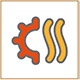 Natural heat reduction design icon