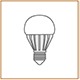 Energy saving LED icon