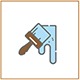 Low VOC paint for healthy air icon