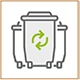 Waste recycling system icon